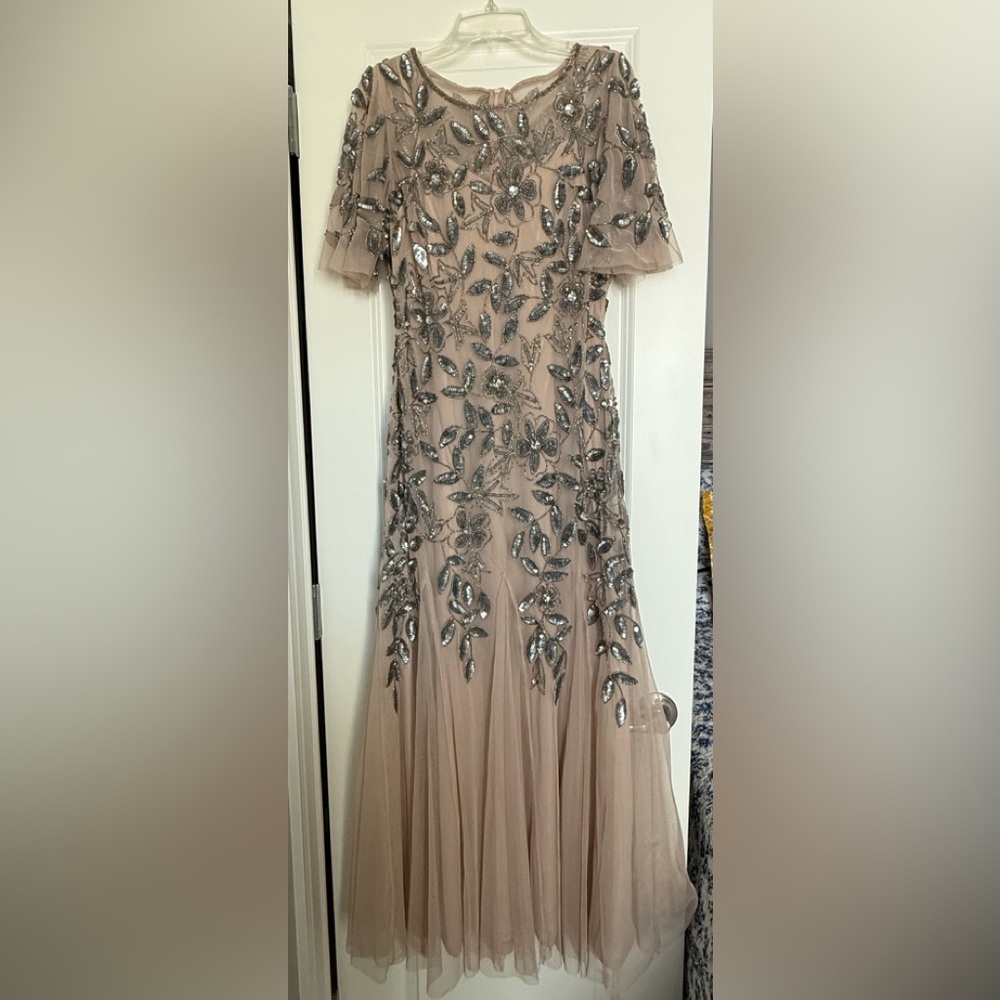 Adrianna Papell Size 6 Petite Dusty Rose Dress
